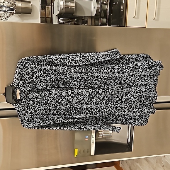 💕TORY BURCH💕 Massey Shirt Dress  ~ 100% Silk Black Pompidou 2 - Picture 7 of 14